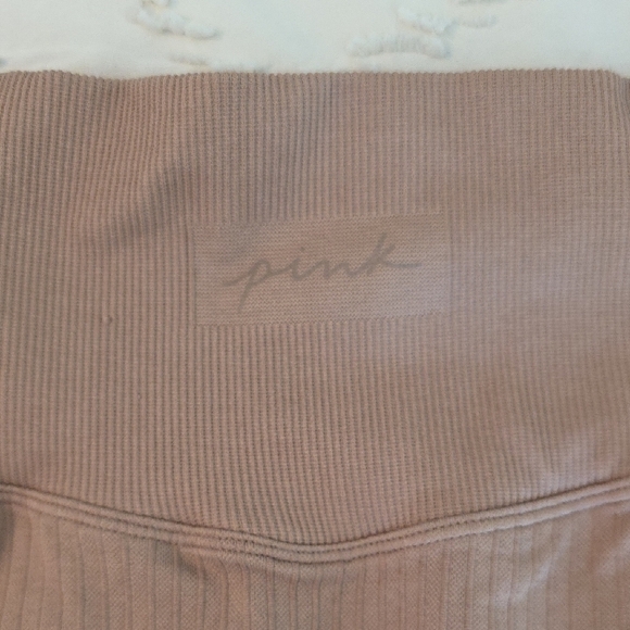 PINK Victoria's Secret Tan Ribbed Yoga Pants Leggings - Picture 4 of 6